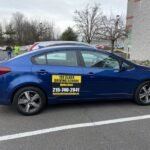 Student practicing behind-the-wheel driving lesson with 1st Class Driving School in Philadelphia