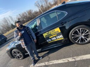 Teen driver taking a lesson with 1st Class Driving School in Philadelphia