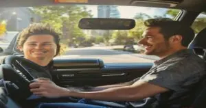 A 1st Class Driving School instructor teaching a student behind the wheel in Phoenixville, PA, emphasizing expert driving lessons.